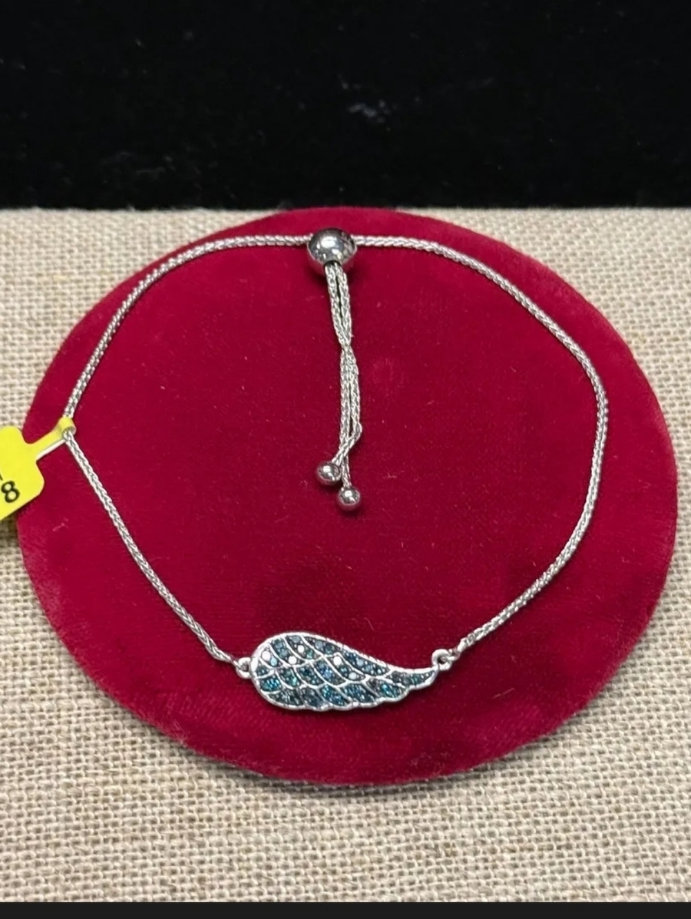 Sterling Silver 0.20 TCW Blue Diamond Wing Magic Ball Bracelet Adjustable
